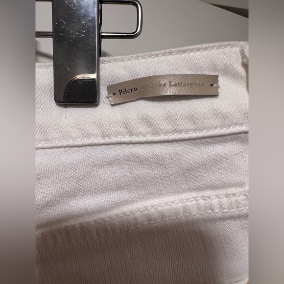 Pilcro and the Letterpress Off White Script Denim Short (size 28) - Picture 4 of 6